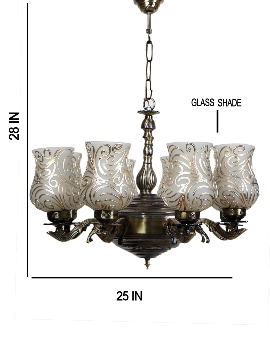 New Era 08 Light Chandelier with Mosaic Glass Shade (ENG43)
