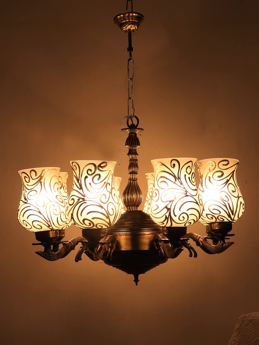 New Era 08 Light Chandelier with Mosaic Glass Shade (ENG43)