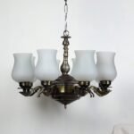 New Era 08 Light Chandelier with Milky Glass Shade (ENG44)