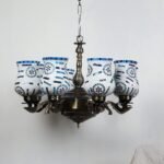 New Era 08 Light Chandelier with Mosaic Glass Shade (ENG45)