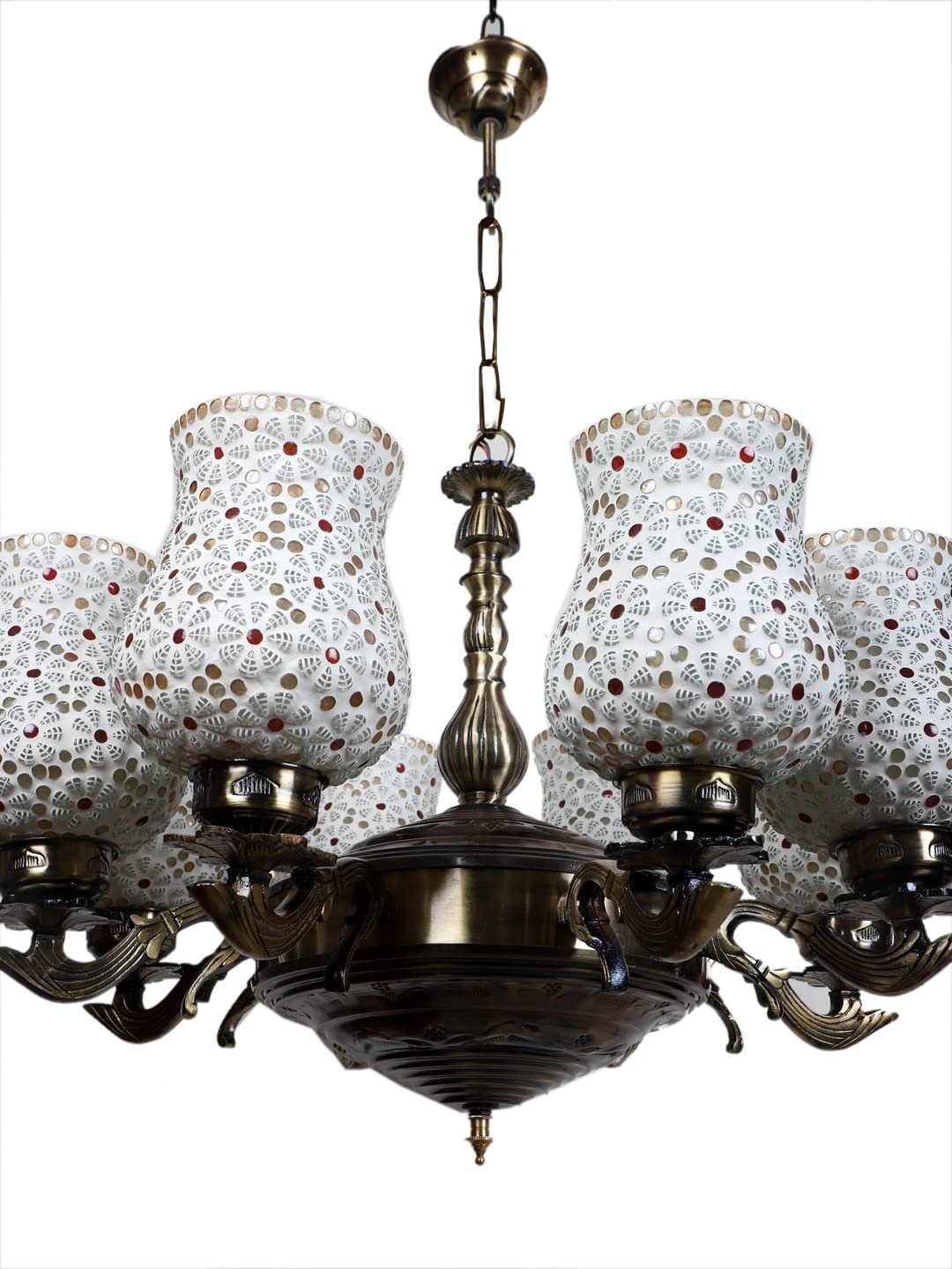 New Era 08 Light Chandelier with Mosaic Glass Shade (ENG47)