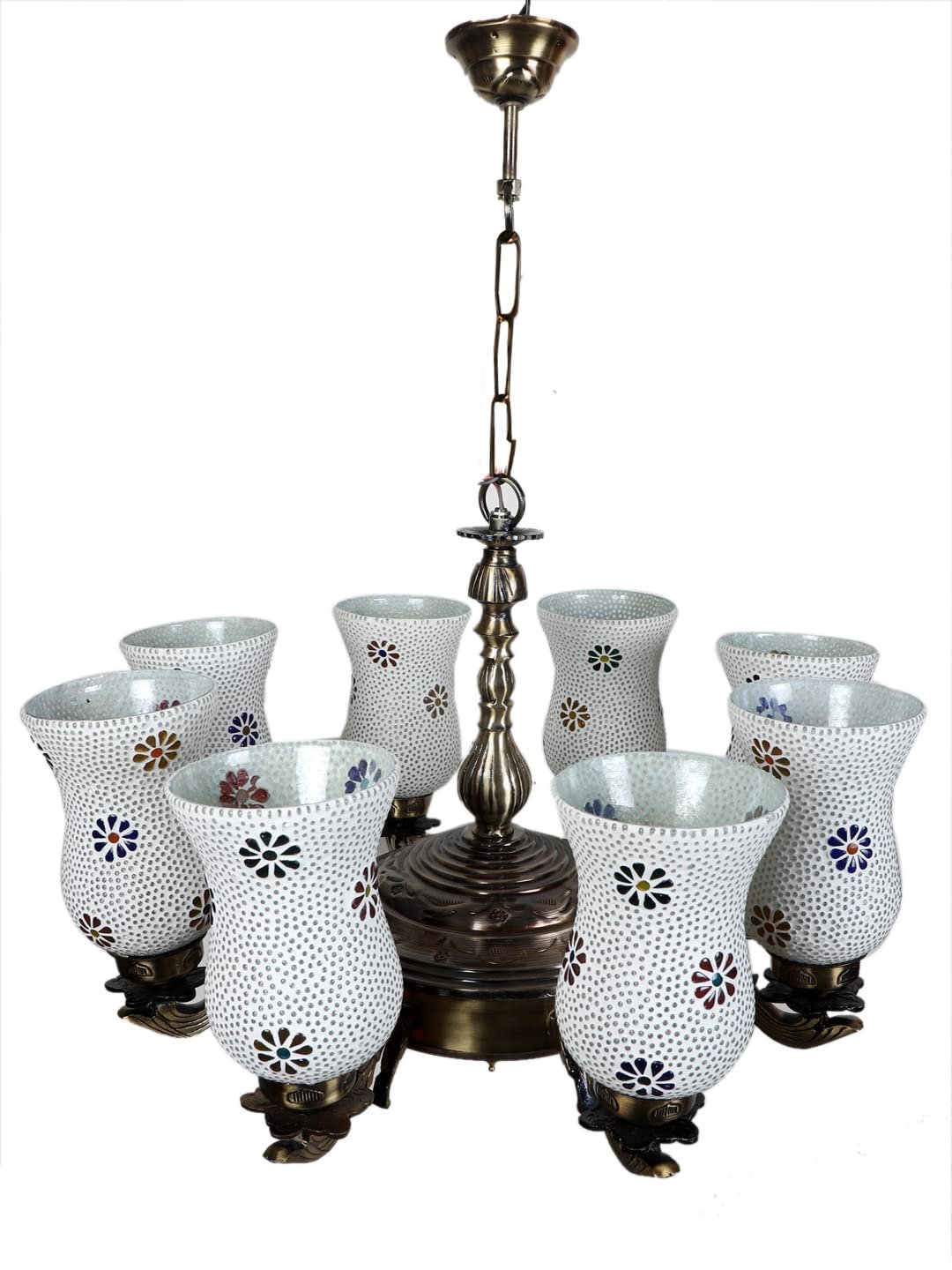 New Era 08 Light Chandelier with Mosaic Glass Shade (ENG48)
