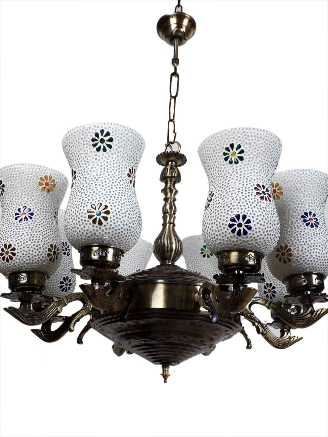 New Era 08 Light Chandelier with Mosaic Glass Shade (ENG48)