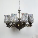 New Era 08 Light Chandelier with Mosaic Glass Shade (ENG49)