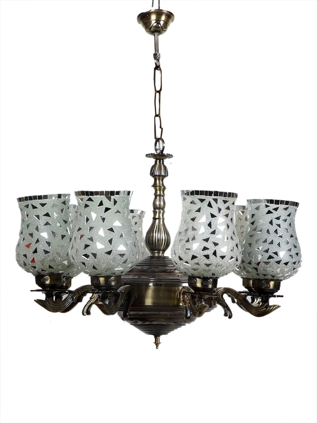 New Era 08 Light Chandelier with Mosaic Glass Shade (ENG50)