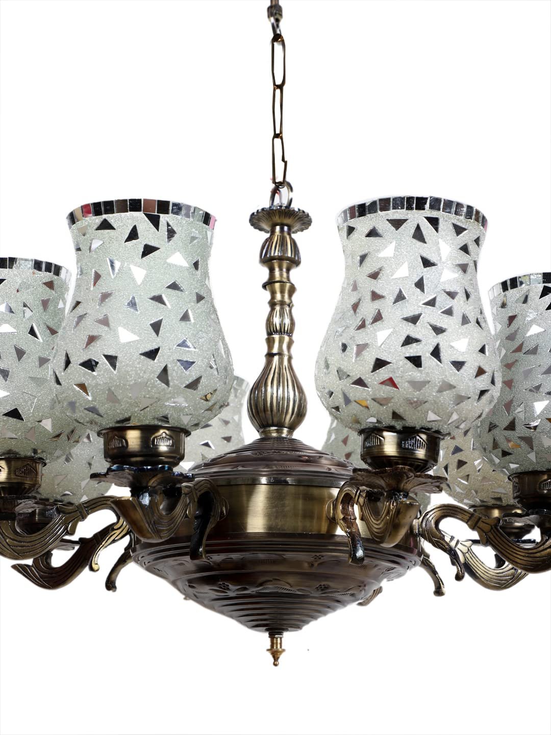 New Era 08 Light Chandelier with Mosaic Glass Shade (ENG50)