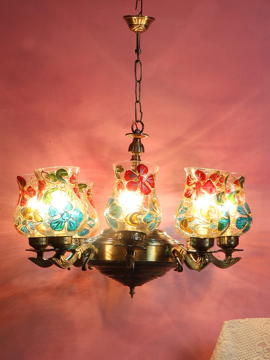 New Era 08 Light Chandelier with Mosaic Glass Shade (ENG51)
