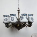 New Era 08 Light Chandelier with Mosaic Glass Shade (ENG52)