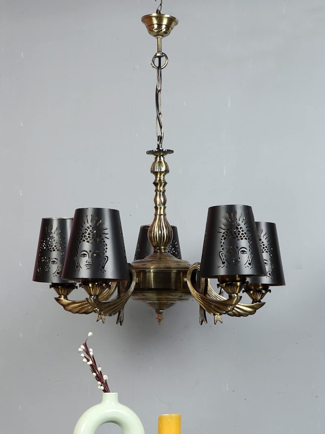 New Era  Light Chandelier with Etching Shades (ENG53)