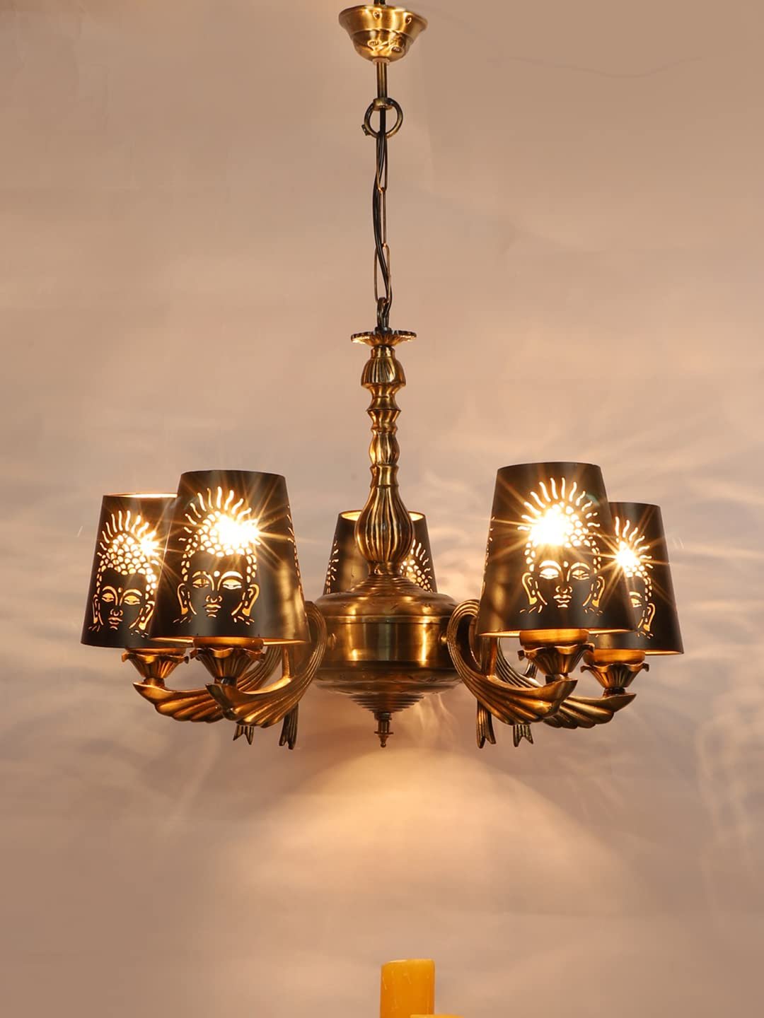 New Era  Light Chandelier with Etching Shades (ENG53)