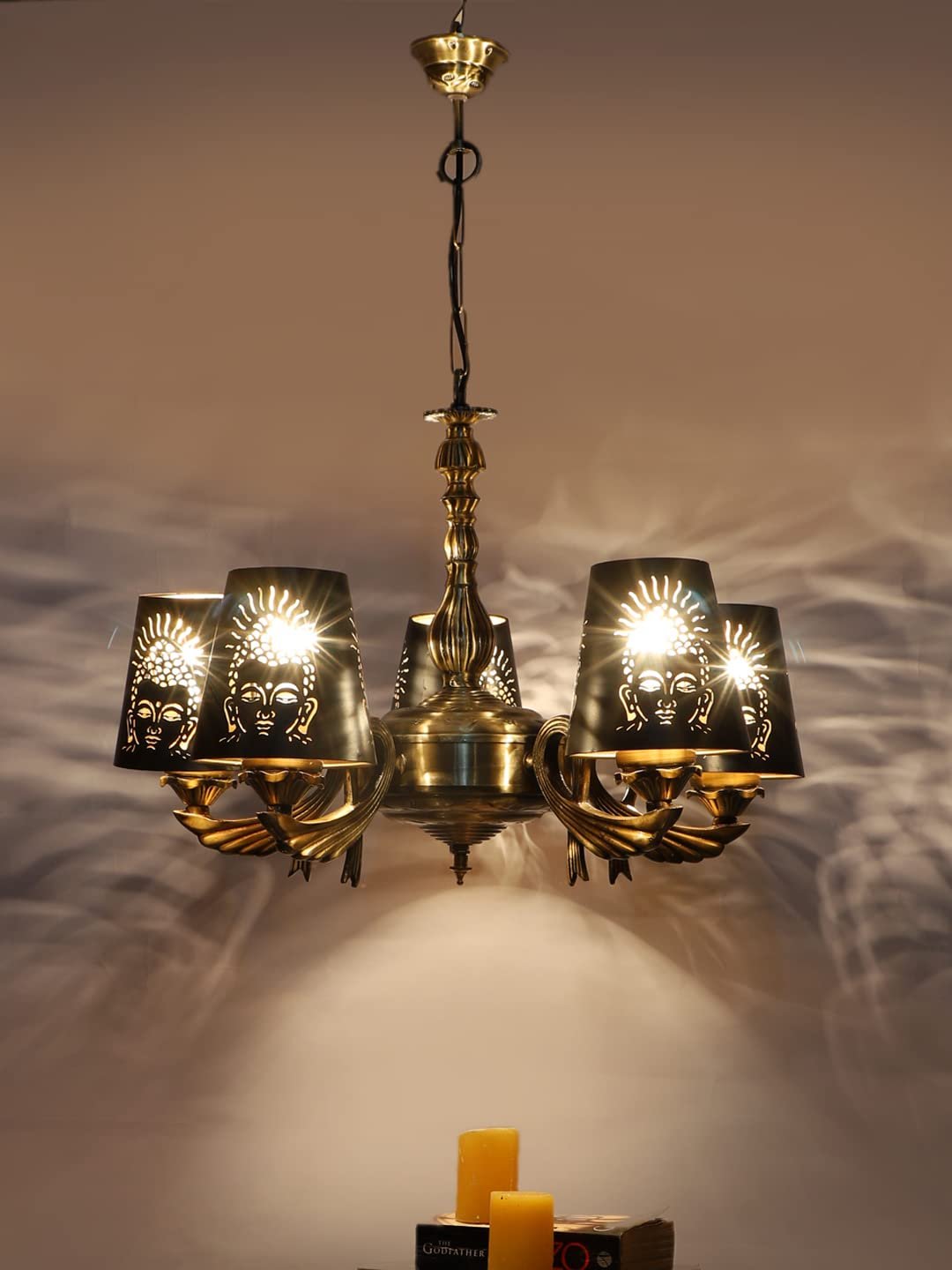 New Era  Light Chandelier with Etching Shades (ENG53)