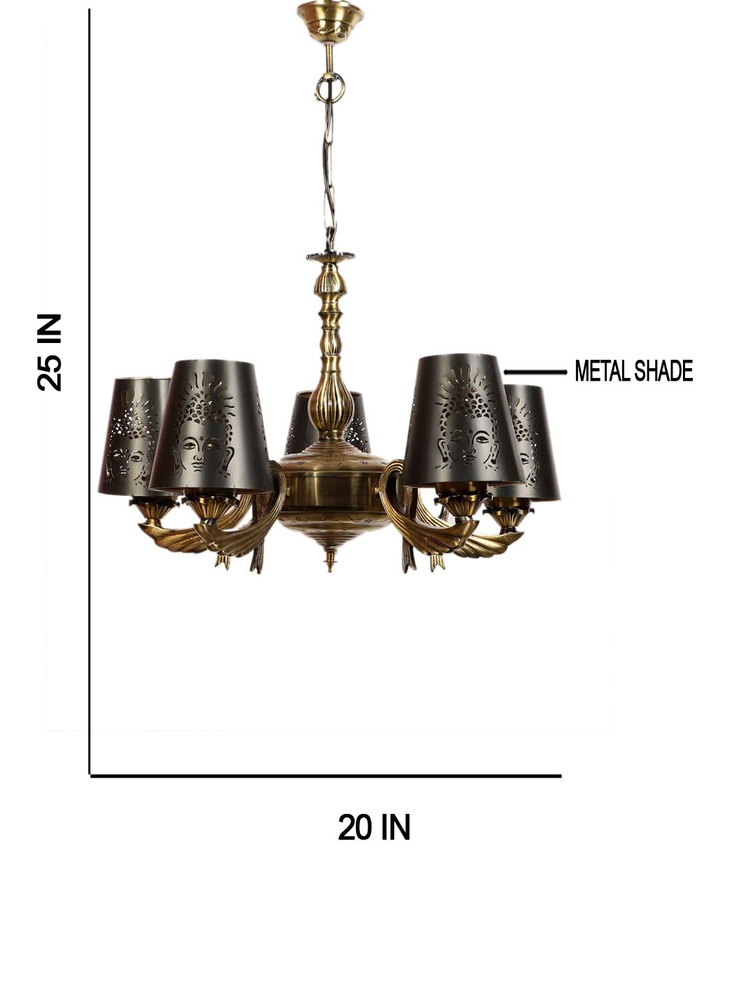 New Era  Light Chandelier with Etching Shades (ENG53)