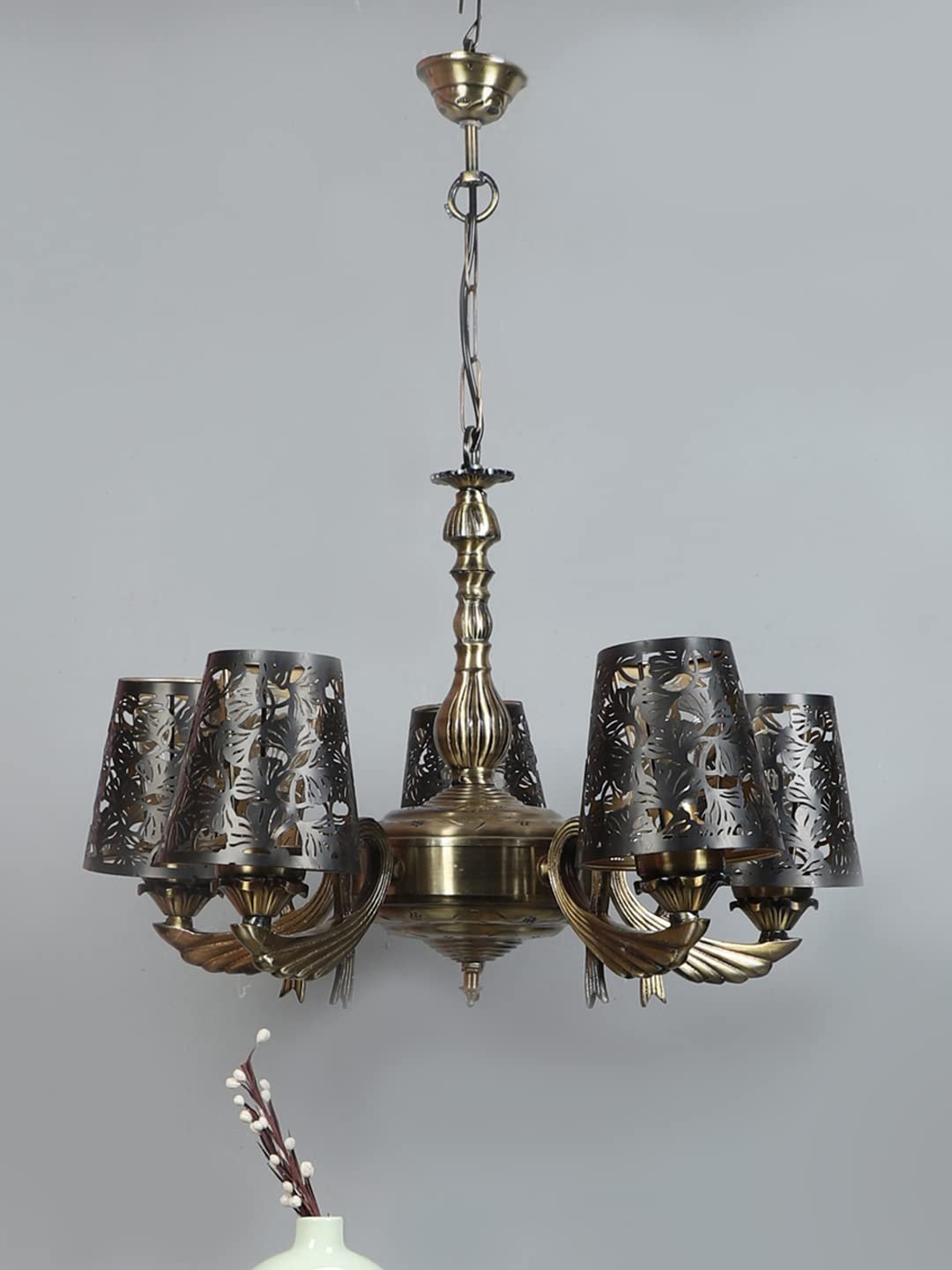 New Era  Light Chandelier with Etching Shades (ENG54)