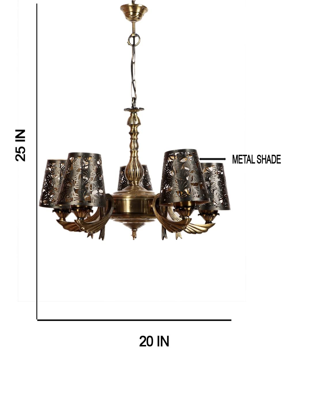 New Era  Light Chandelier with Etching Shades (ENG54)