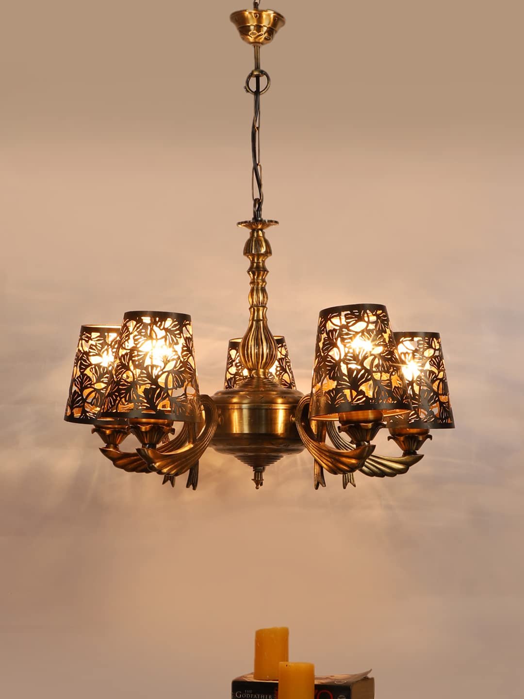 New Era  Light Chandelier with Etching Shades (ENG54)