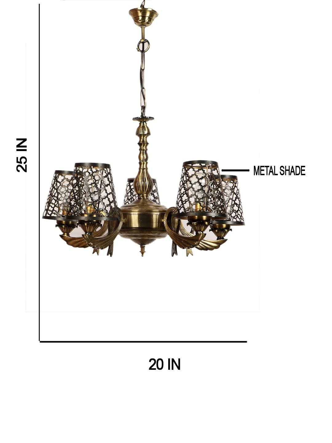 New Era  Light Chandelier with Etching Shades (ENG55)