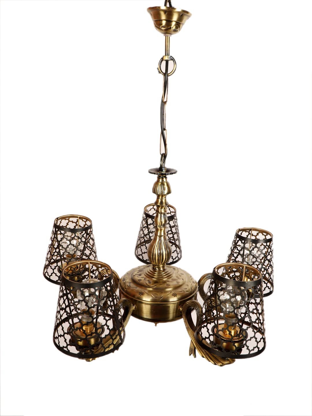 New Era  Light Chandelier with Etching Shades (ENG55)