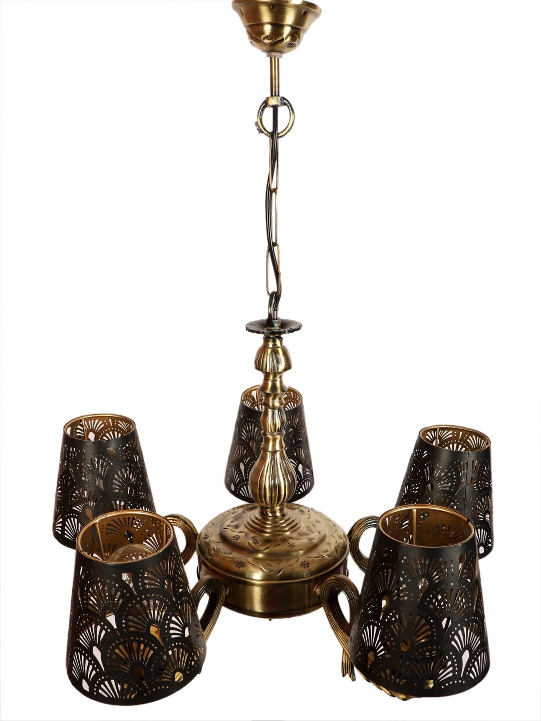 New Era  Light Chandelier with Etching Shades (ENG56)
