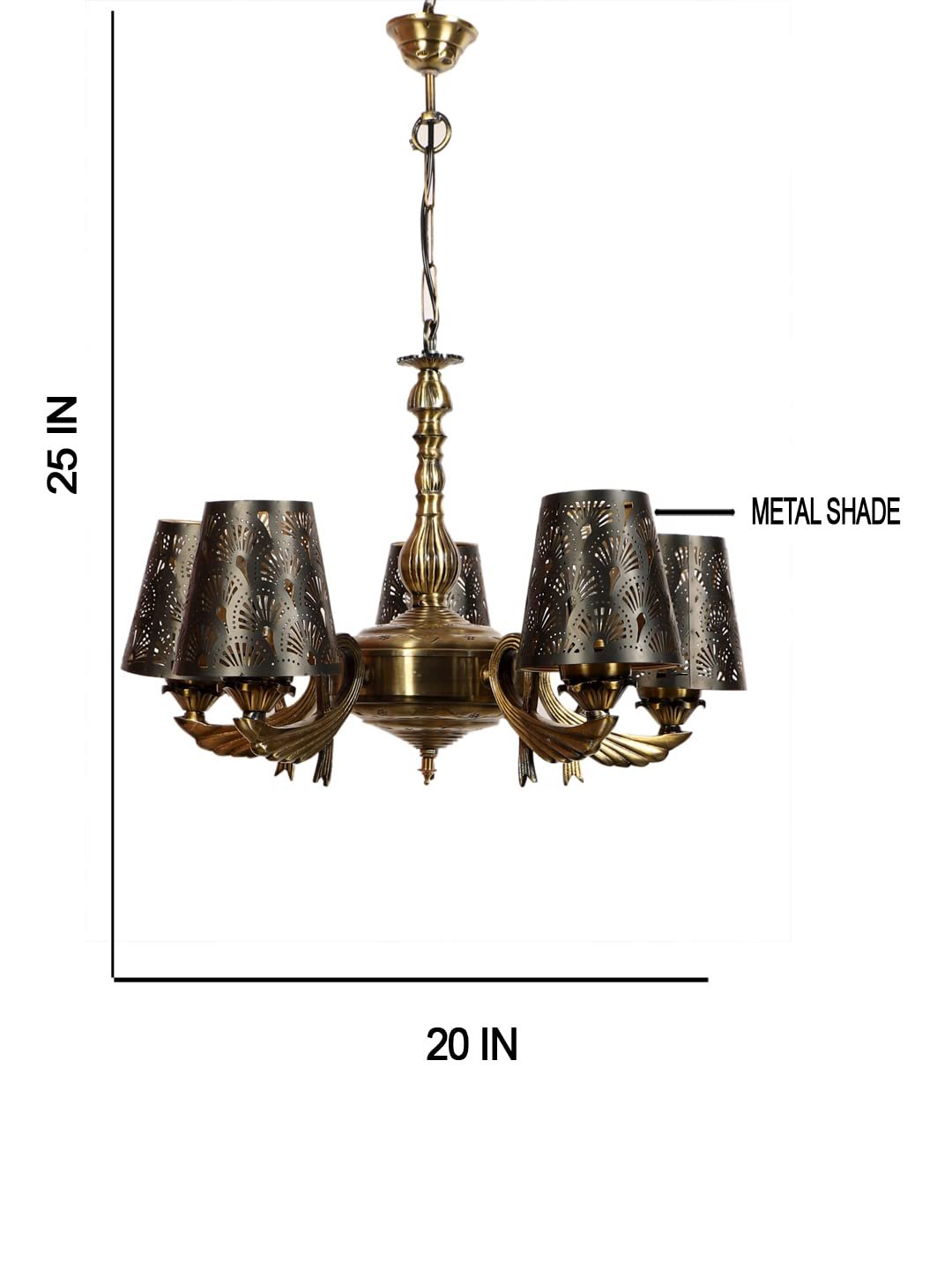 New Era  Light Chandelier with Etching Shades (ENG56)