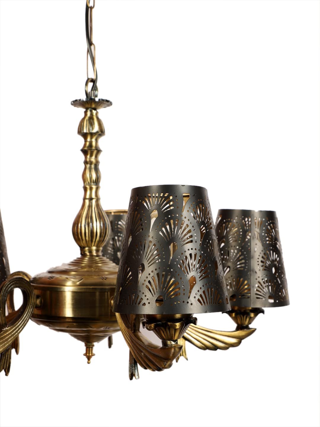 New Era  Light Chandelier with Etching Shades (ENG56)
