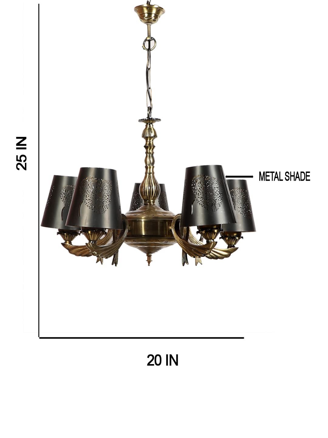 New Era  Light Chandelier with Etching Shades (ENG57)