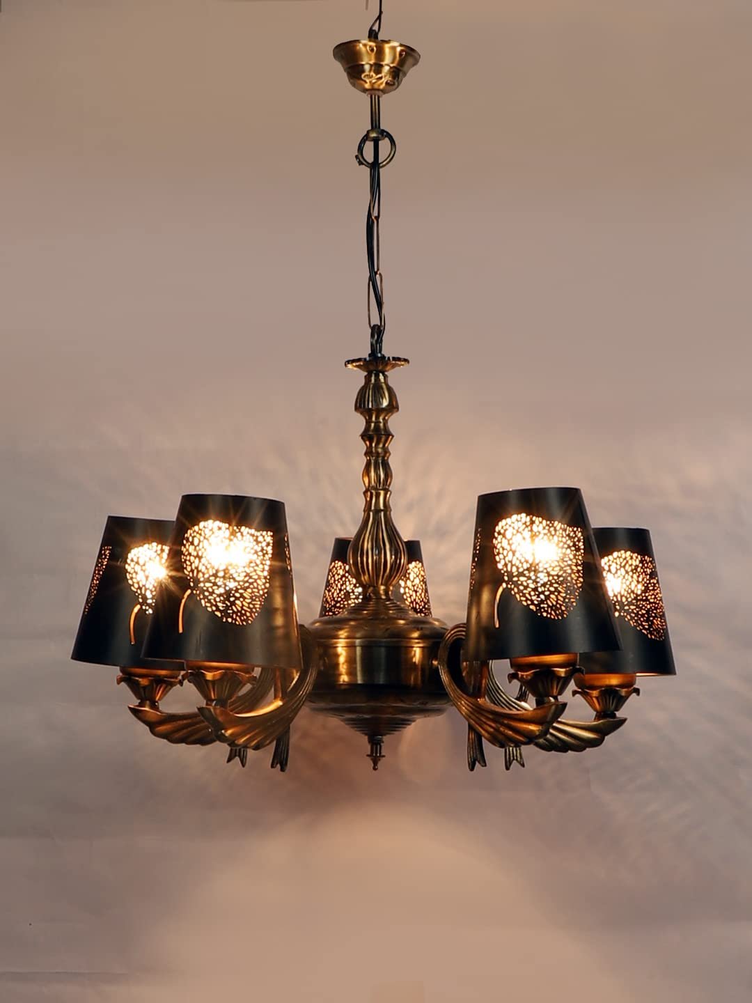 New Era  Light Chandelier with Etching Shades (ENG57)