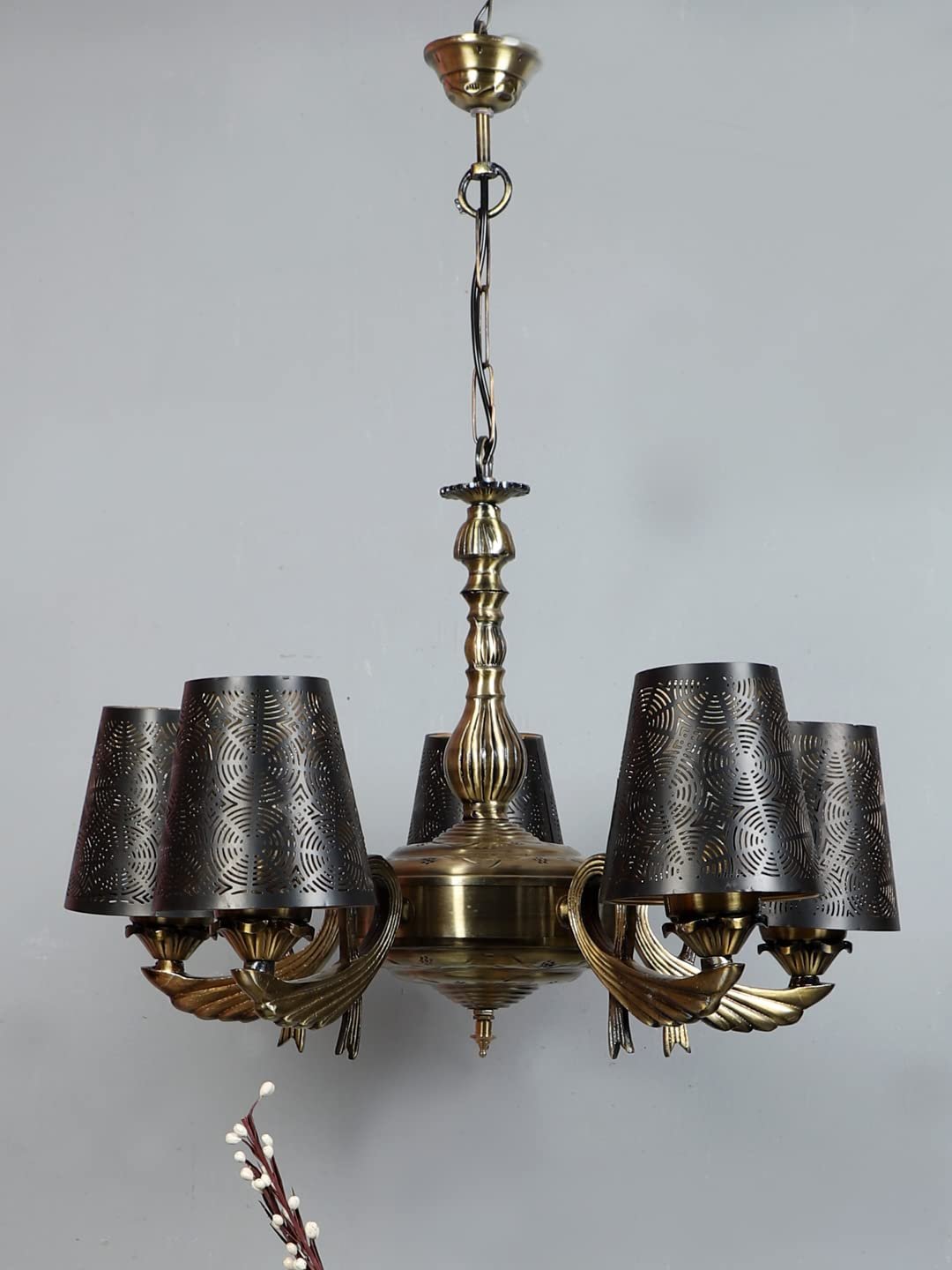 New Era  Light Chandelier with Etching Shades (ENG58)