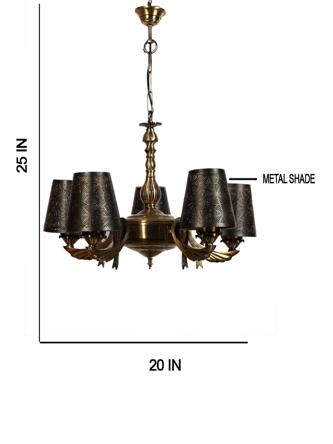New Era  Light Chandelier with Etching Shades (ENG58)