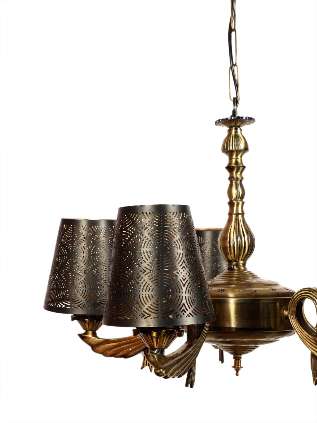 New Era  Light Chandelier with Etching Shades (ENG58)