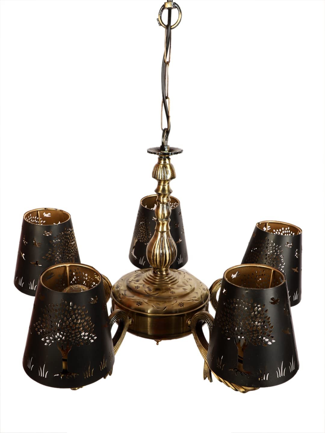 New Era  Light Chandelier with Etching Shades (ENG59)