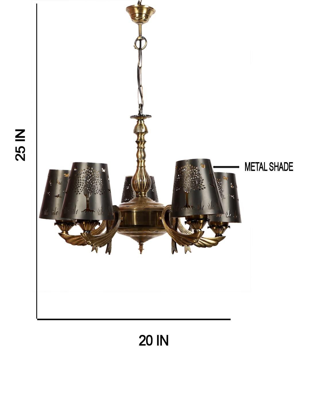 New Era  Light Chandelier with Etching Shades (ENG59)