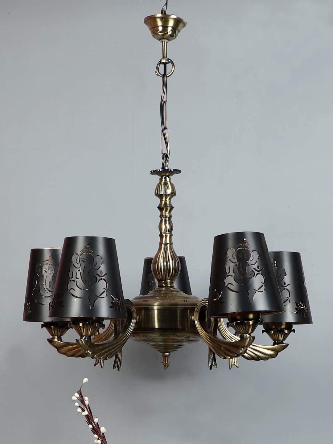 New Era  Light Chandelier with Etching Shades (ENG60)