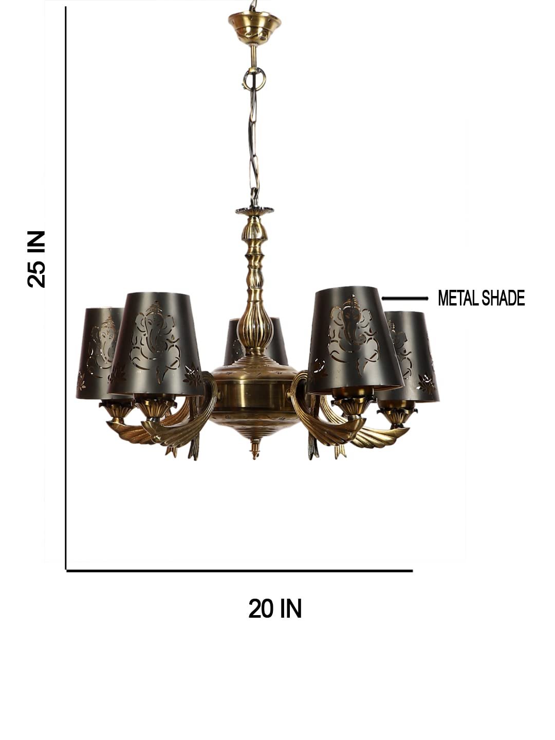 New Era  Light Chandelier with Etching Shades (ENG60)