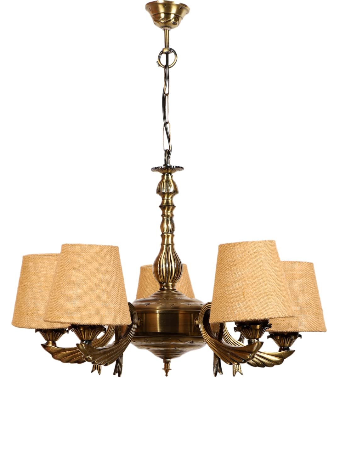 New Era  Light Chandelier with Conical Jute Lamp Shade(ENG61)