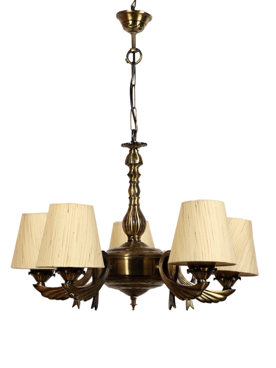 New Era  Light Chandelier with Conical Khadi Lamp Shade(ENG62)