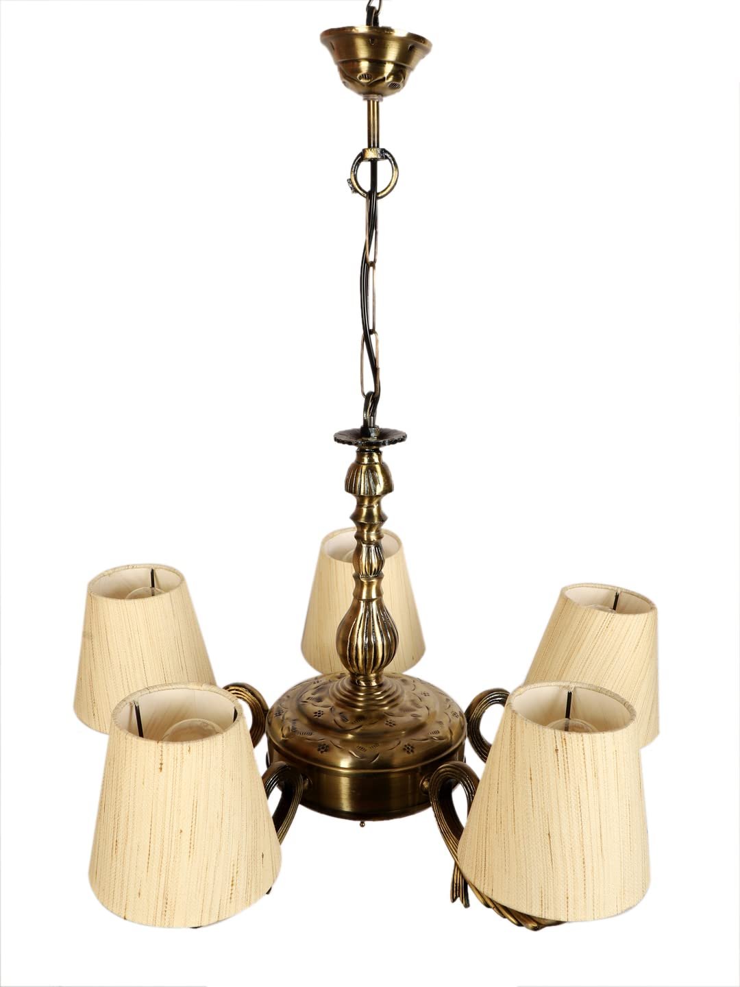 New Era  Light Chandelier with Conical Khadi Lamp Shade(ENG62)