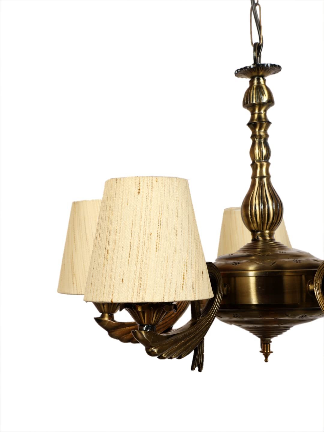 New Era  Light Chandelier with Conical Khadi Lamp Shade(ENG62)