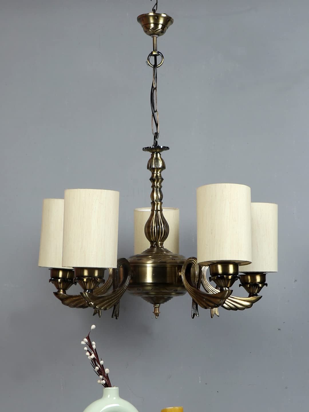 New Era  Light Chandelier with Khadi Lamp Shade(ENG64)