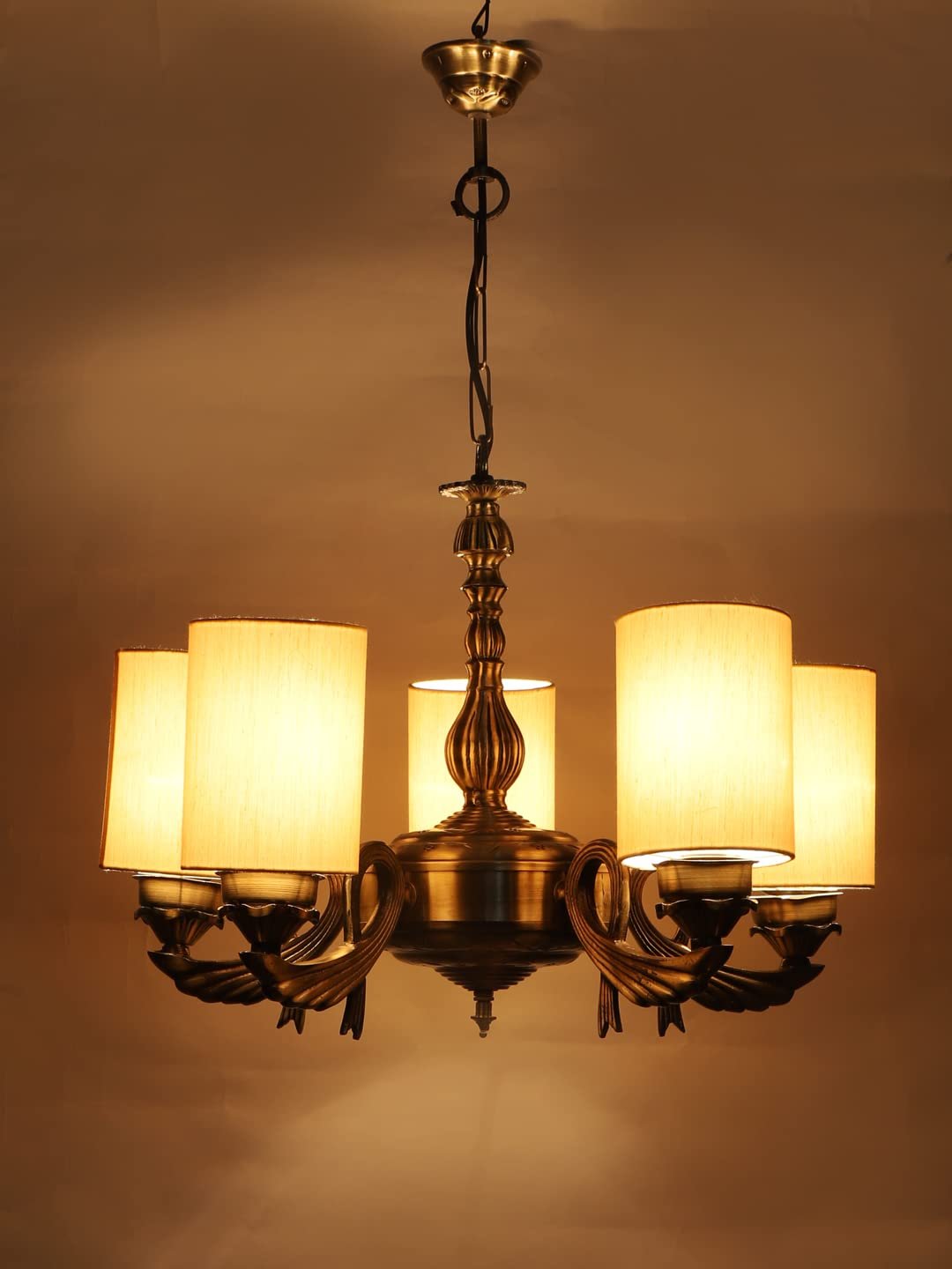 New Era  Light Chandelier with Khadi Lamp Shade(ENG64)