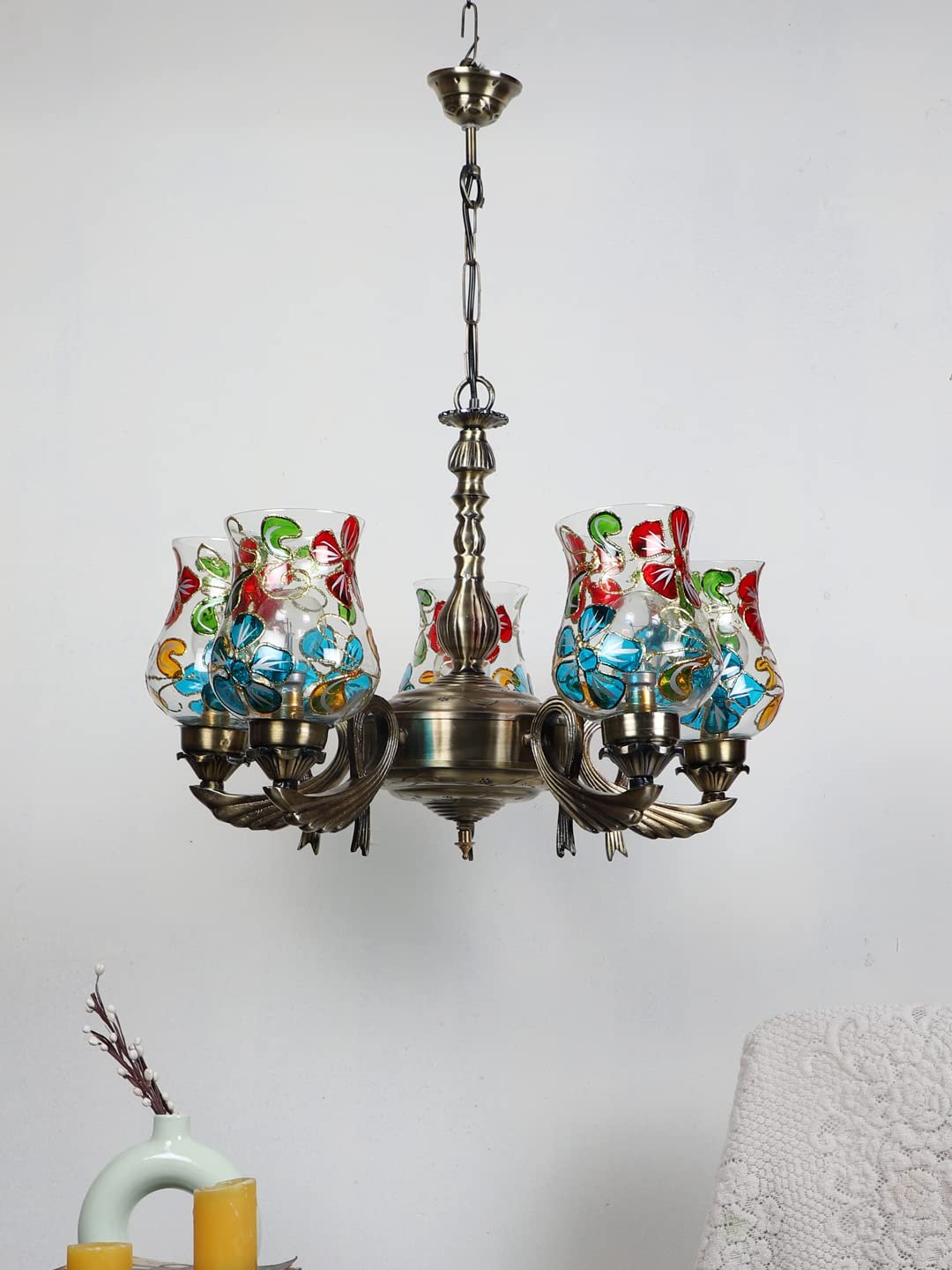 New Era  Light Chandelier with Mosaic Glass Shade (ENG65)
