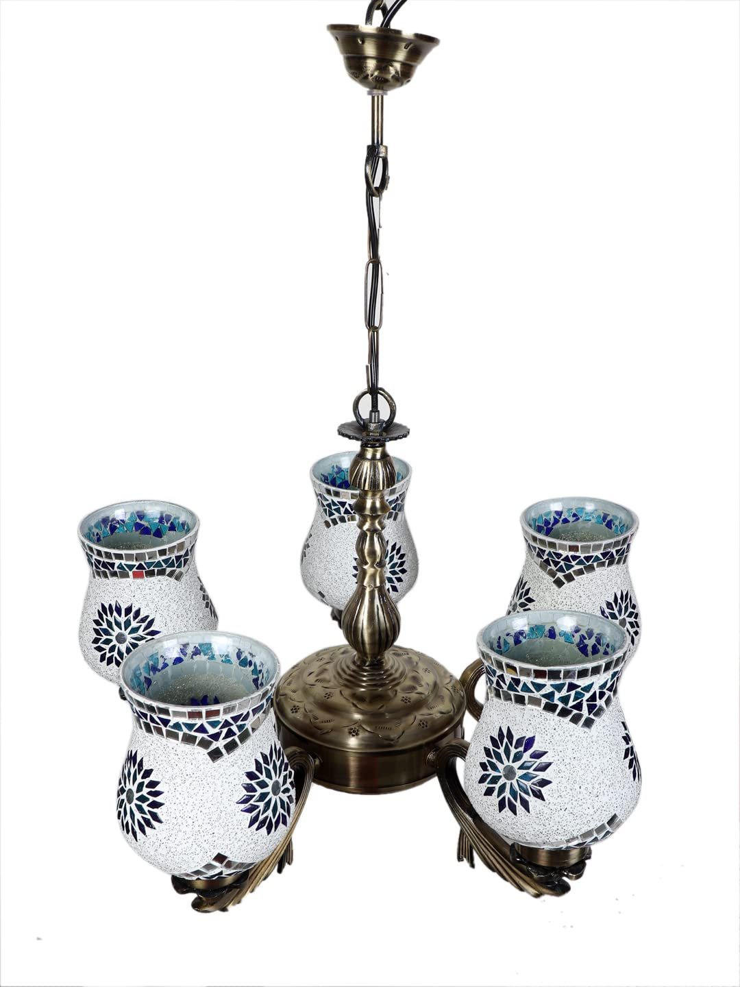 New Era  Light Chandelier with Mosaic Glass Shade (ENG66)