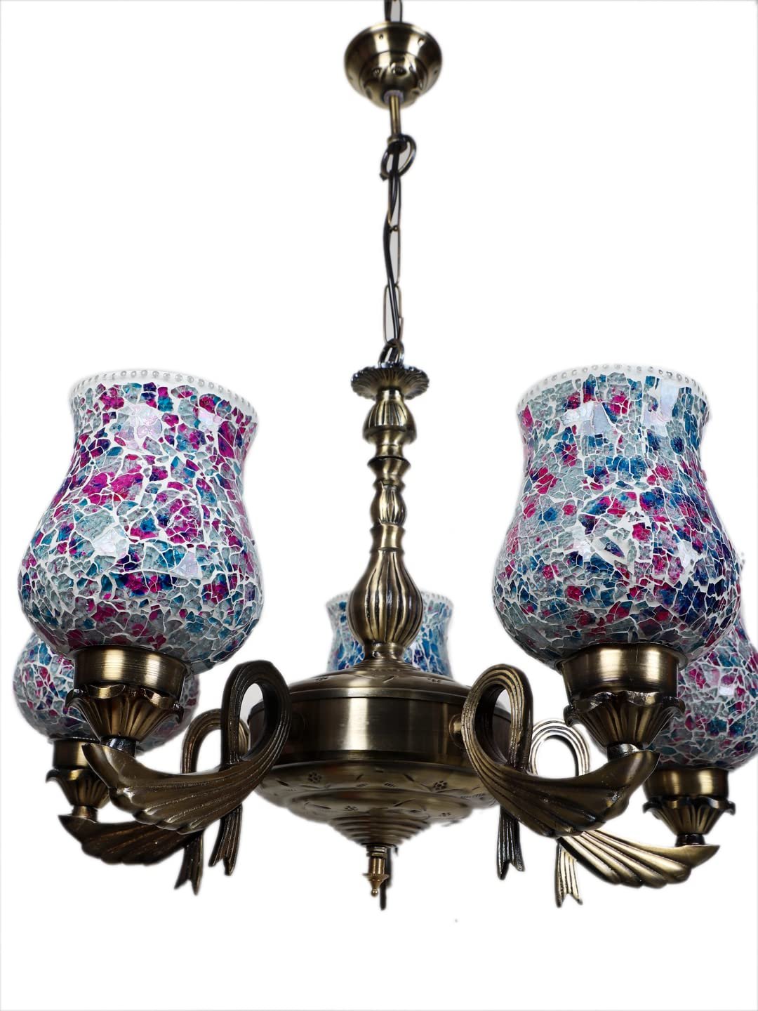 New Era  Light Chandelier with Mosaic Glass Shade (ENG67)