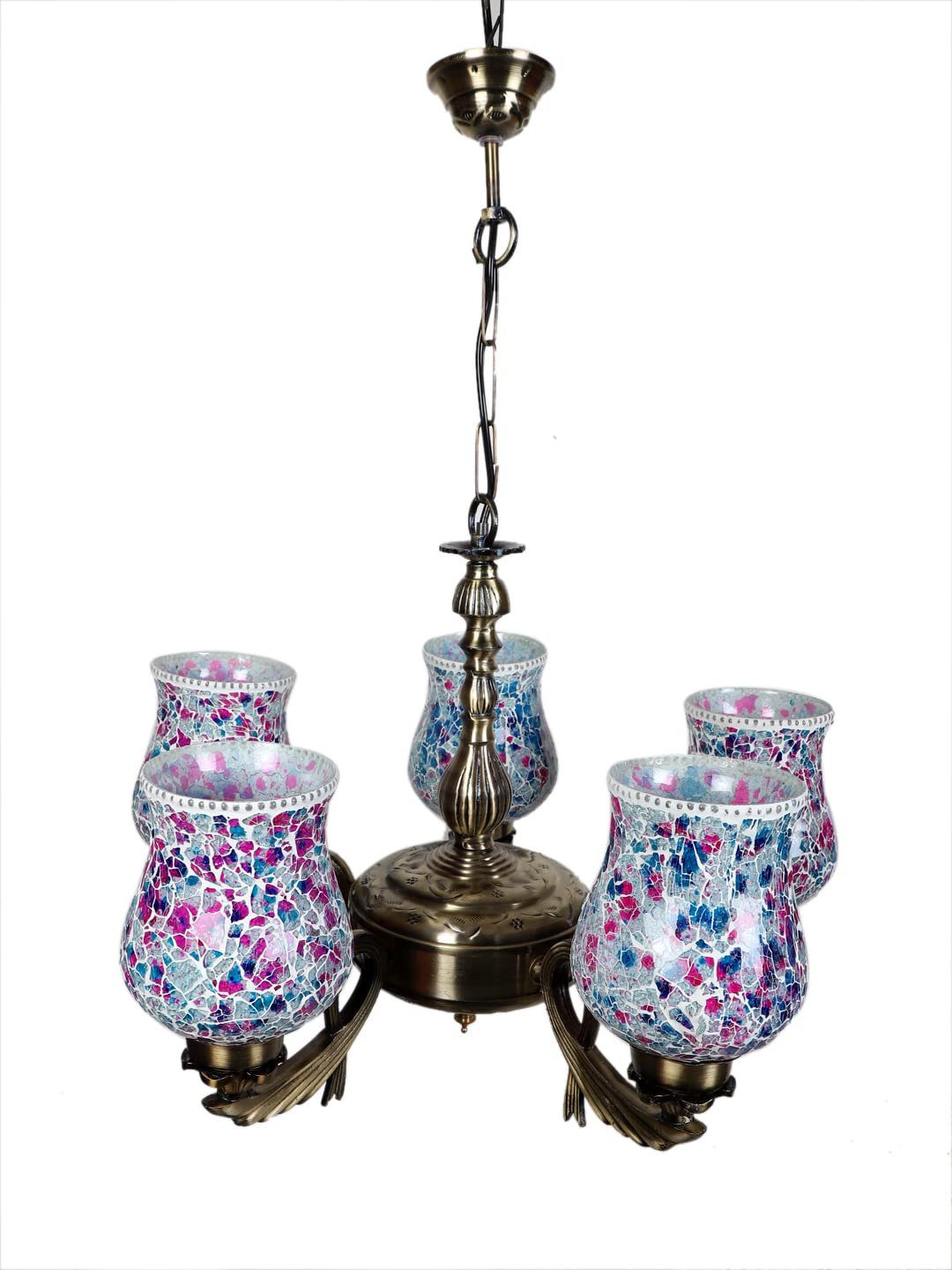 New Era  Light Chandelier with Mosaic Glass Shade (ENG67)