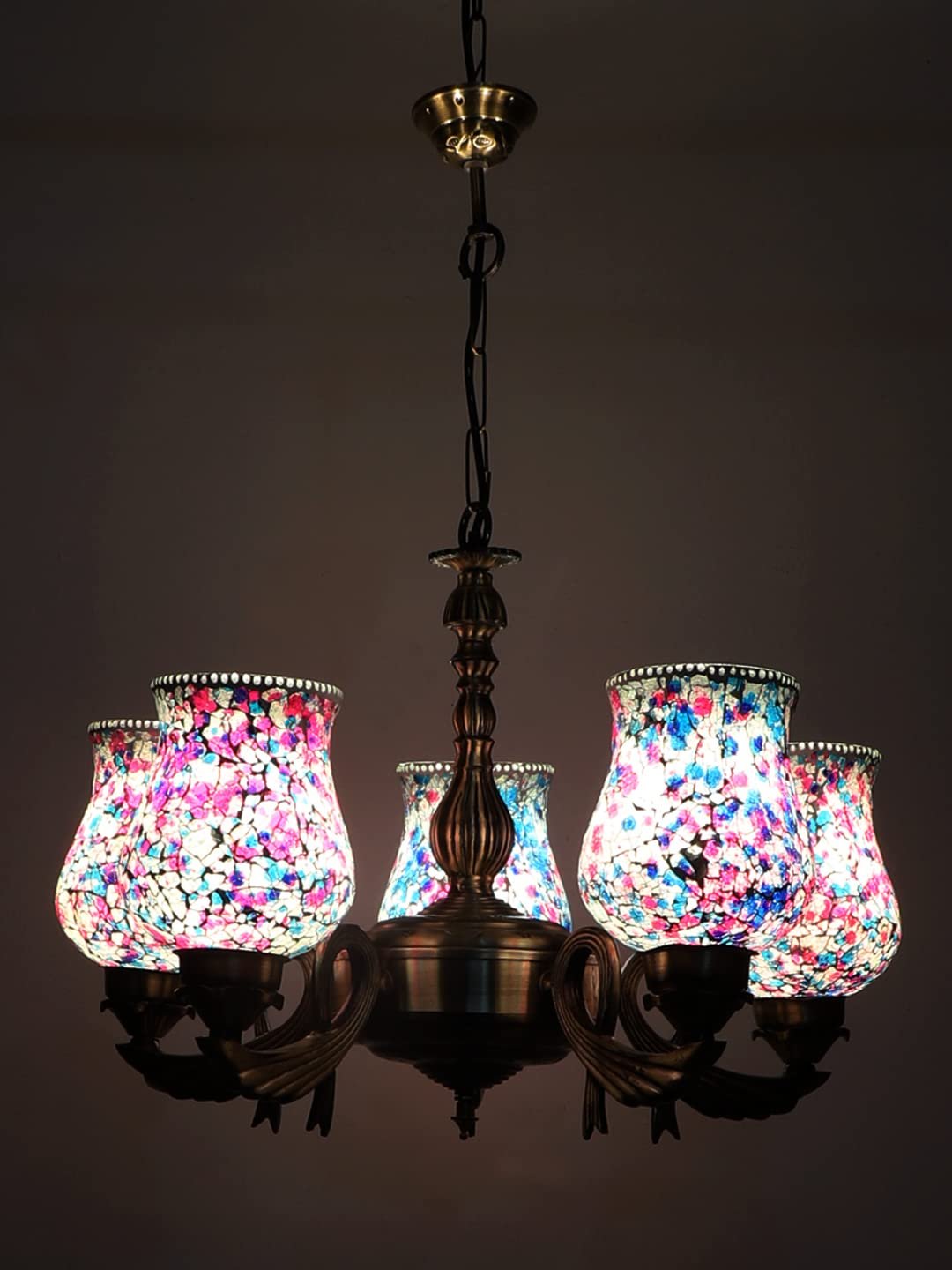 New Era  Light Chandelier with Mosaic Glass Shade (ENG67)