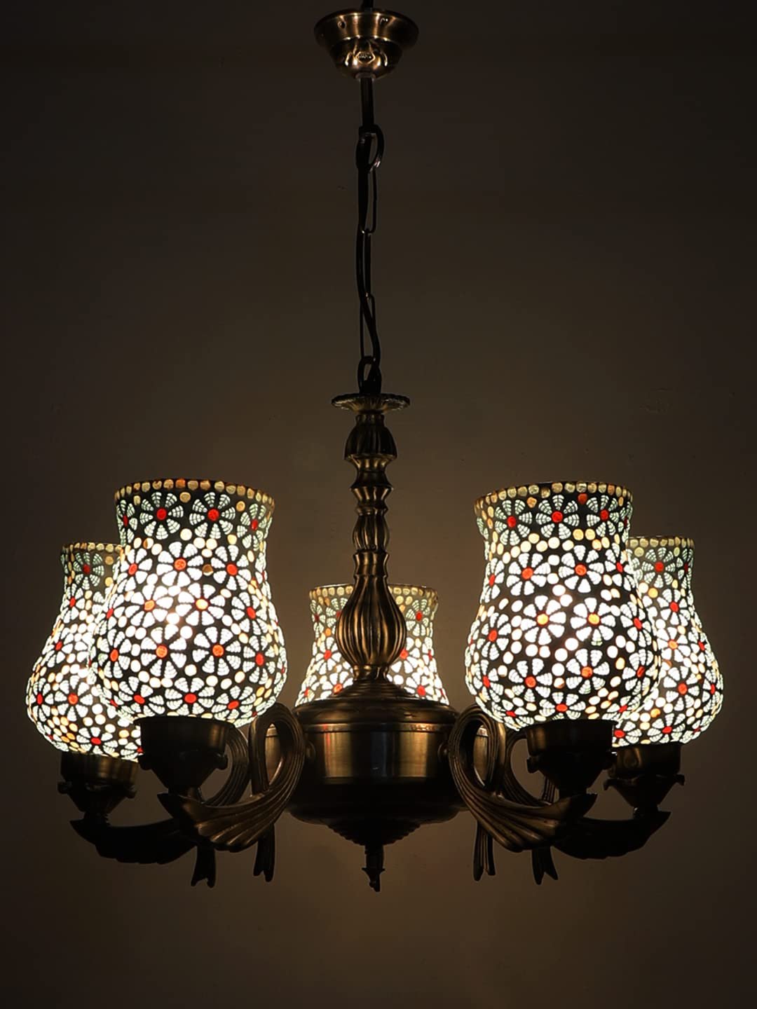 New Era  Light Chandelier with Mosaic Glass Shade (ENG75)