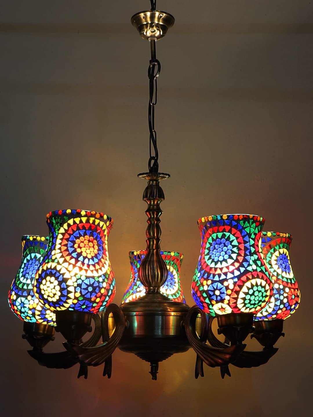 New Era  Light Chandelier with Mosaic Glass Shade (ENG77)