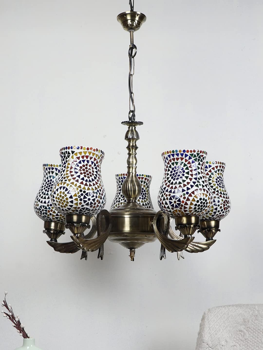 New Era  Light Chandelier with Mosaic Glass Shade (ENG77)