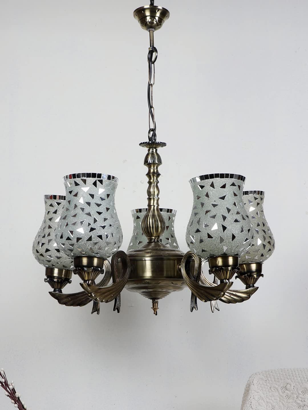 New Era  Light Chandelier with Mosaic Glass Shade (ENG78)