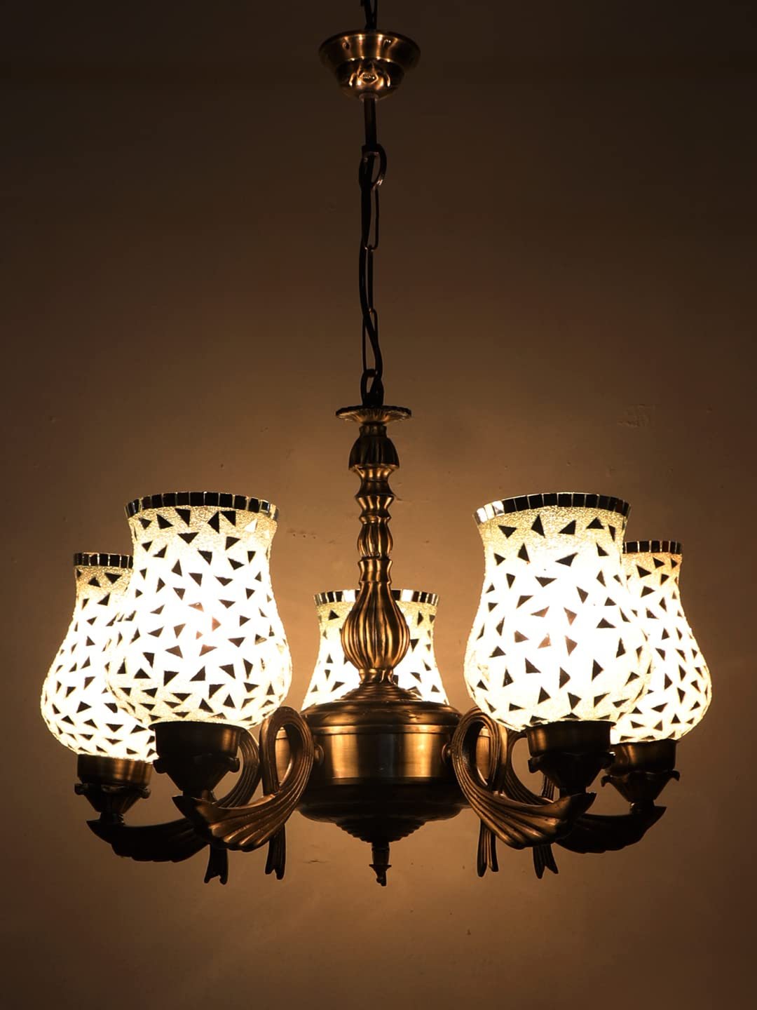 New Era  Light Chandelier with Mosaic Glass Shade (ENG78)