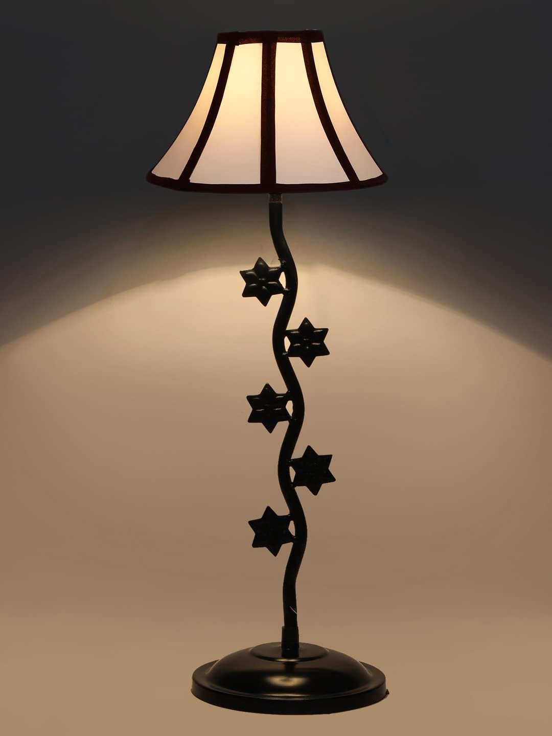 Multicolor Cotton Table lamp with Star Zig Zag Lamp (12x24.2) Inches -7